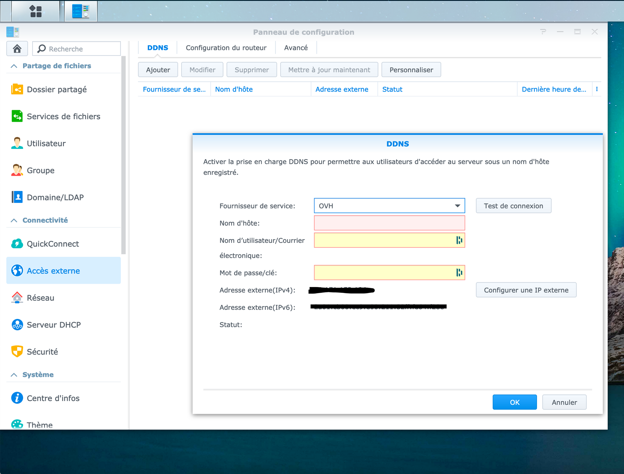 Lier un nom de domaine OVH à son NAS synology